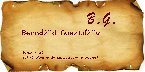 Bernád Gusztáv névjegykártya