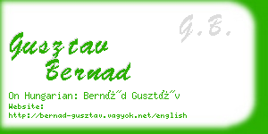 gusztav bernad business card